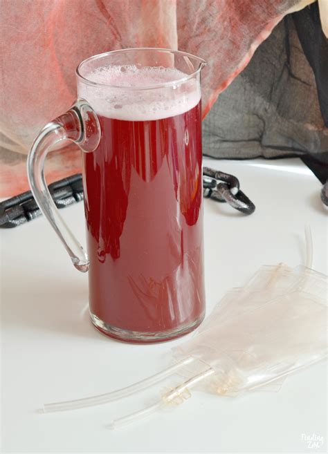 fake blood bag drink|halloween blood punch non alcoholic.